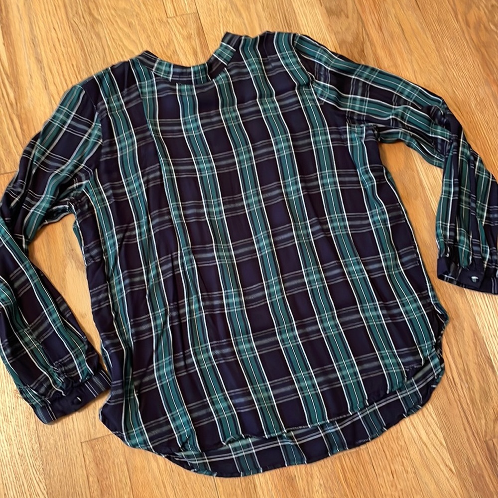 Loft Plaid Blouse